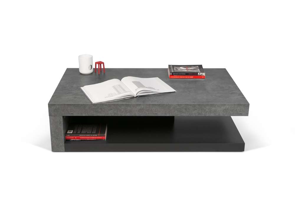 TEMAHOME - Detroit Coffee Table in Concrete and Pure Black - 9000625039 veiw 3