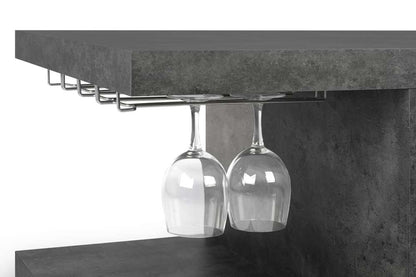 TEMAHOME - Detroit Coffee Table With Bar in Concrete and Pure Black - 9500627705 veiw 4