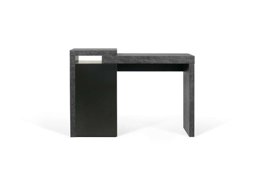 TEMAHOME - Detroit Console Desk in Concrete and Pure Black - 9500052835 veiw 1