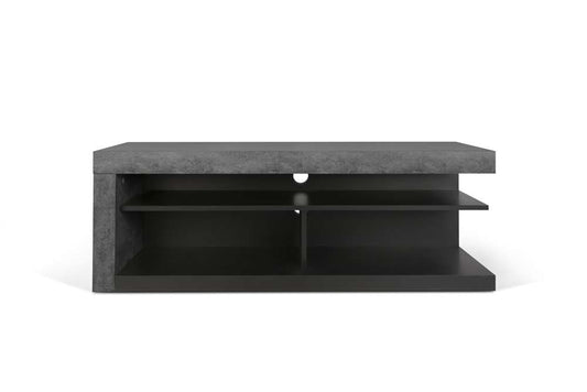 TEMAHOME - Detroit Tv Table in Concrete and Pure Black - 9000638800 veiw 1