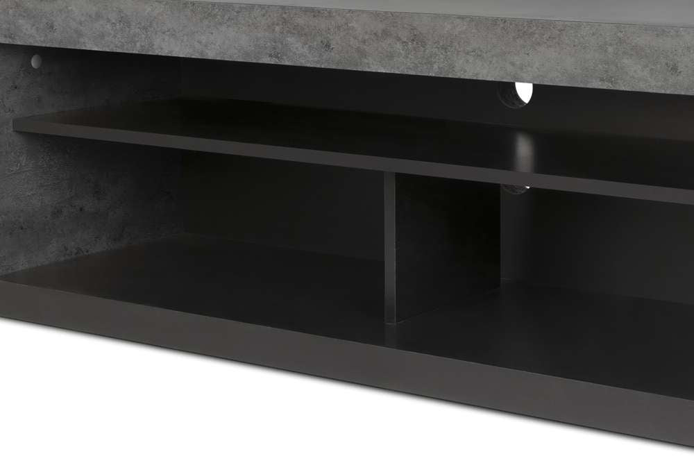 TEMAHOME - Detroit Tv Table in Concrete and Pure Black - 9000638800 veiw 4