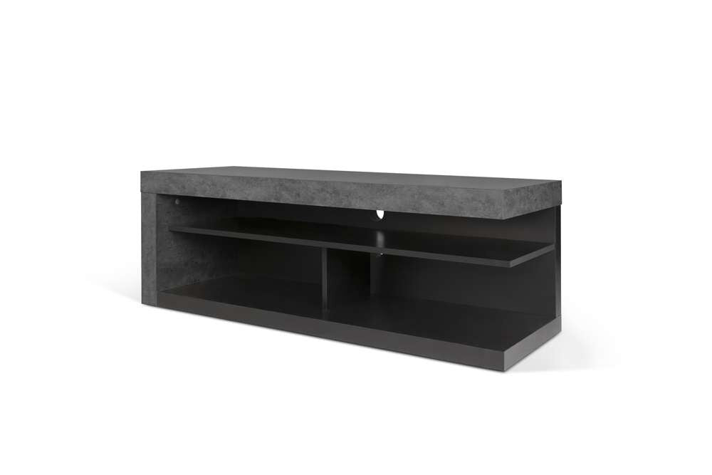 TEMAHOME - Detroit Tv Table in Concrete and Pure Black - 9000638800 veiw 5