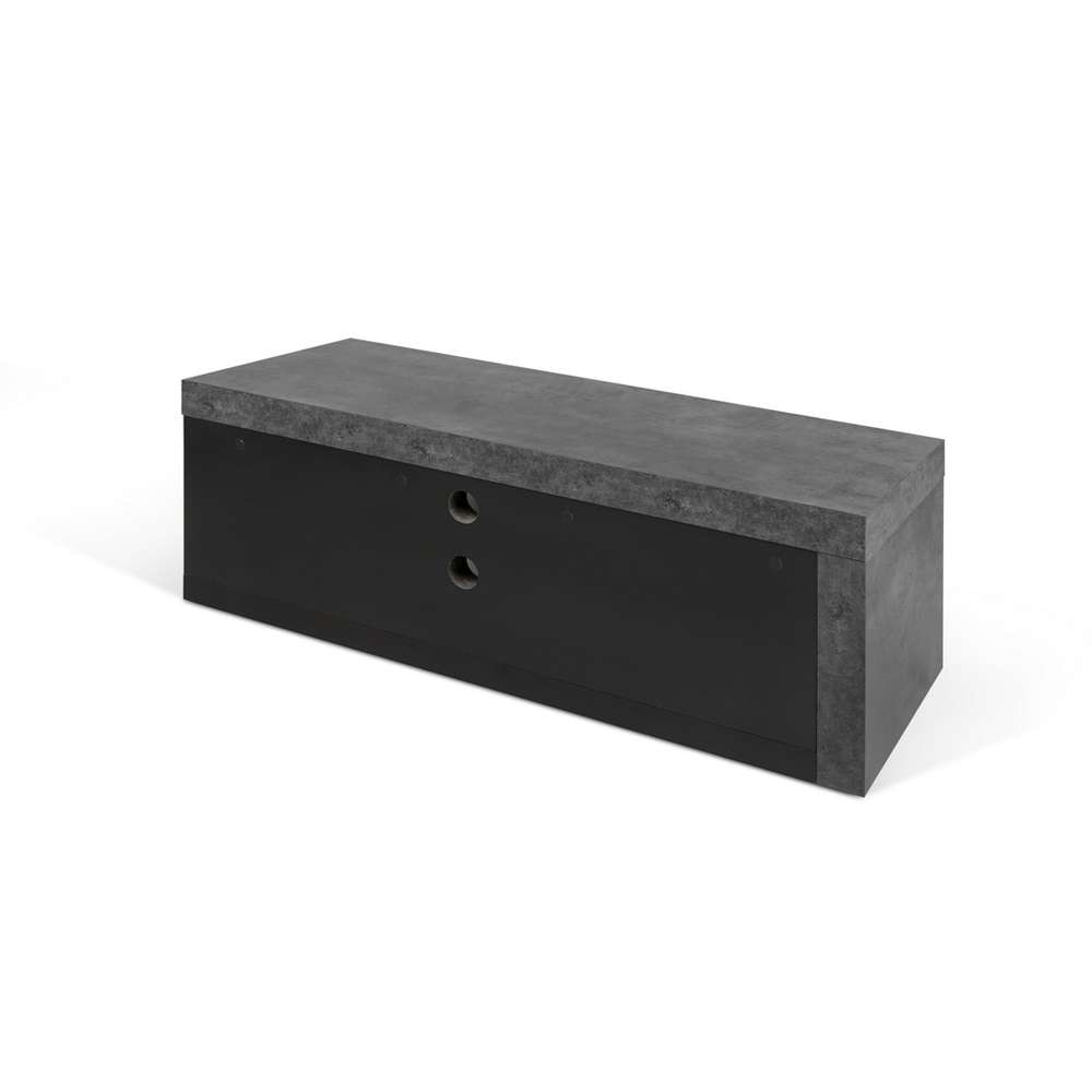 TEMAHOME - Detroit Tv Table in Concrete and Pure Black - 9000638800 veiw 6