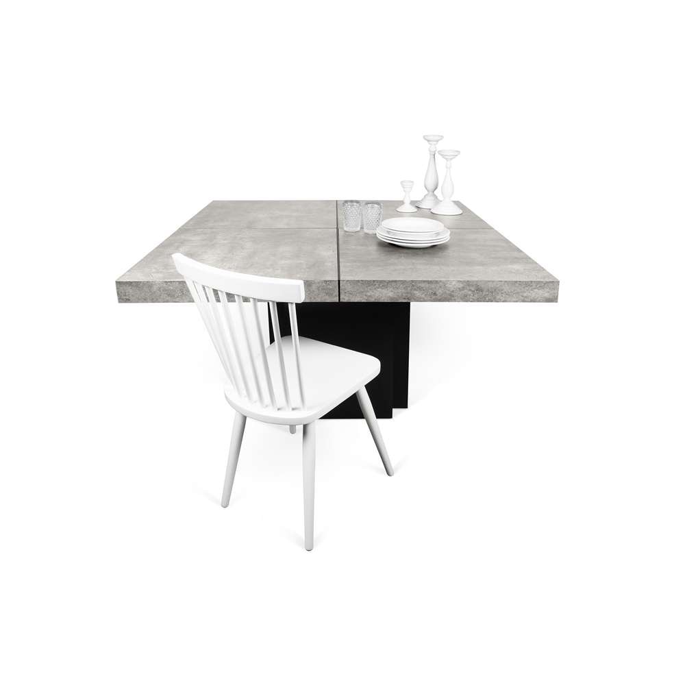 TEMAHOME - Dusk 51in Dining Table in Concrete Look / Pure Black - 9500613234 veiw 3