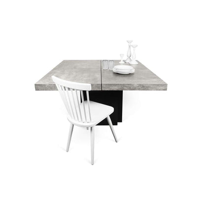 TEMAHOME - Dusk 51in Dining Table in Concrete Look / Pure Black - 9500613234 veiw 3