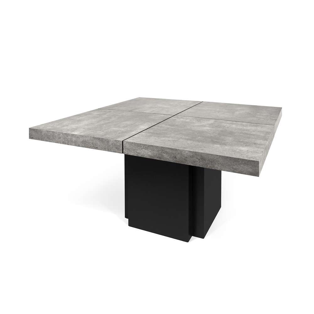 TEMAHOME - Dusk 51in Dining Table in Concrete Look / Pure Black - 9500613234 veiw 4