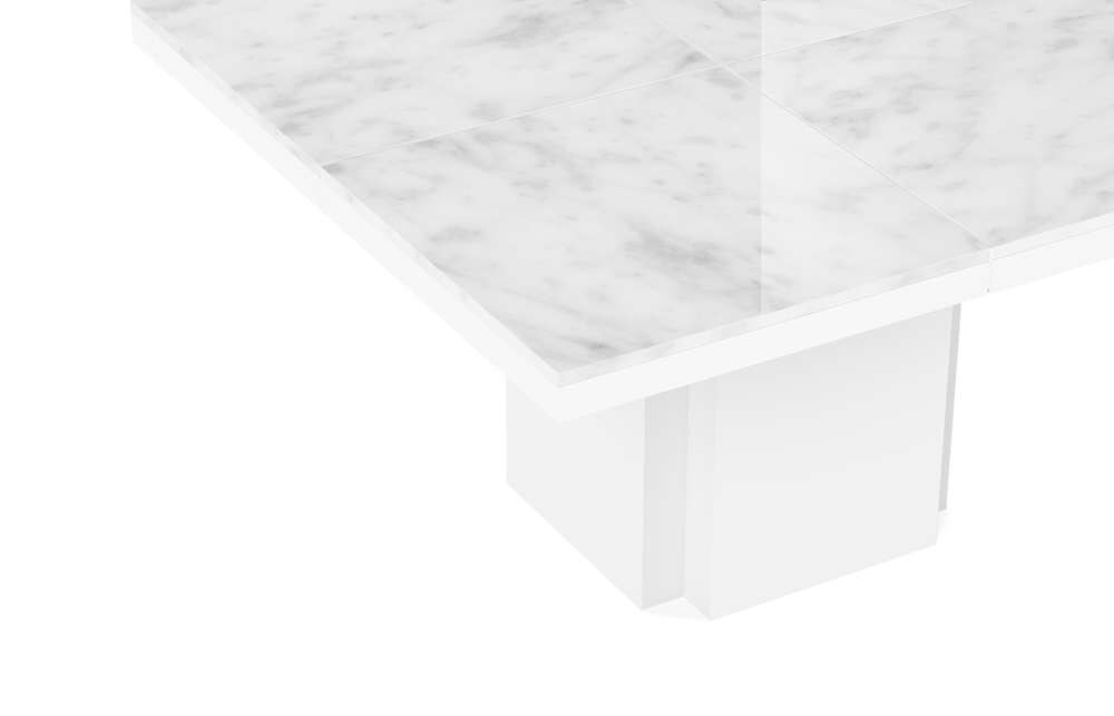 TEMAHOME - Dusk 51in Dining Table in White Marble / Pure White - 9500628009 veiw 3