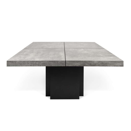 TEMAHOME - Dusk 59in Dining Table in Concrete Look / Pure Black - 9500613265 veiw 1