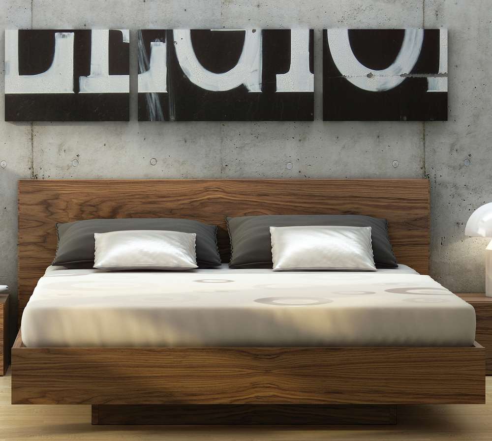 TEMAHOME - Float Bed - King Size with Mattress Support in Walnut - 9500758614 veiw 3