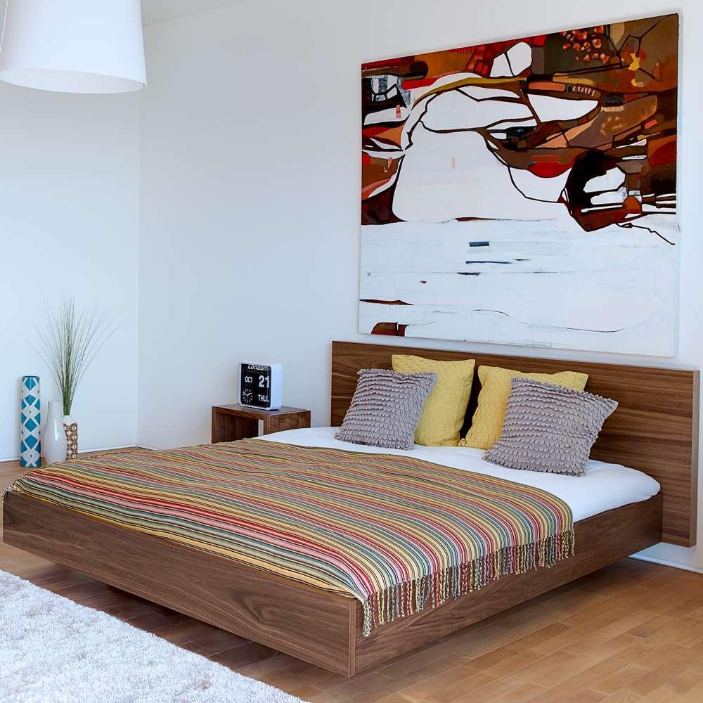 TEMAHOME - Float Bed - King Size with Mattress Support in Walnut - 9500758614 veiw 4