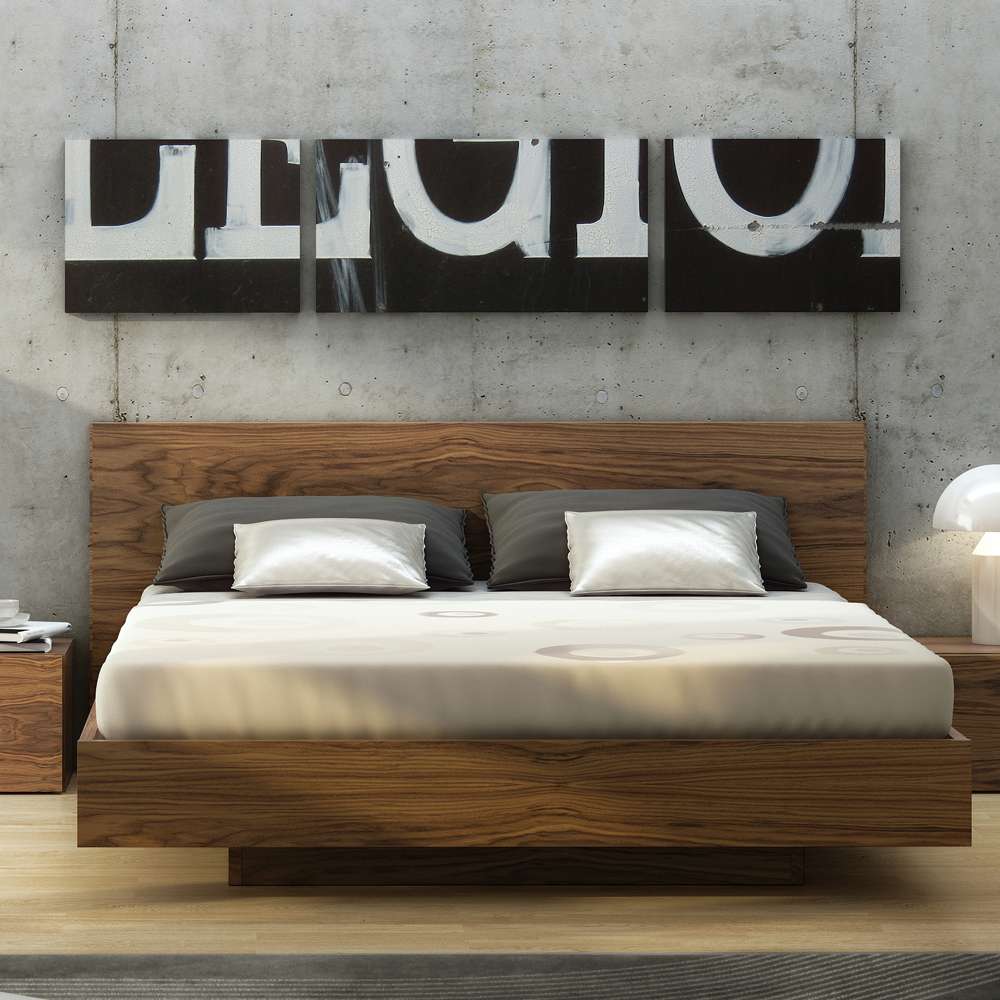 TEMAHOME - Float Bed - Queen Size with Mattress Support in Walnut - 9500758522 veiw 3