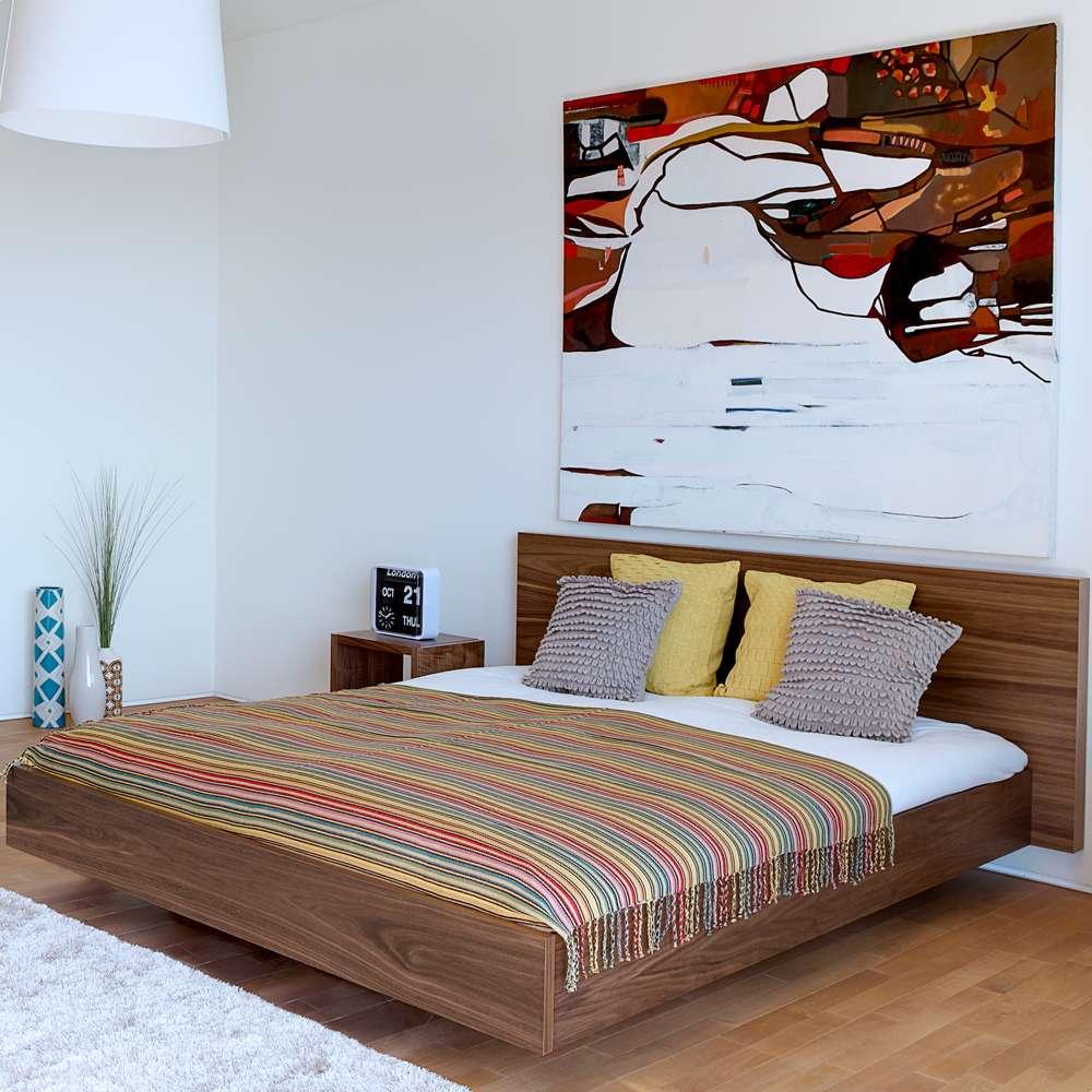 TEMAHOME - Float Bed - Queen Size with Mattress Support in Walnut - 9500758522 veiw 4