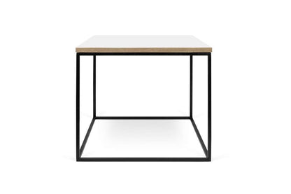 TEMAHOME - Gleam 20x20 Side Table in Pure White & Plywood / Black Lacquered Steel - 9500626579 veiw 1