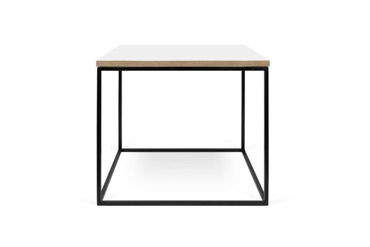 TEMAHOME - Gleam 20x20 Side Table in Pure White & Plywood / Black Lacquered Steel - 9500626579 veiw 1