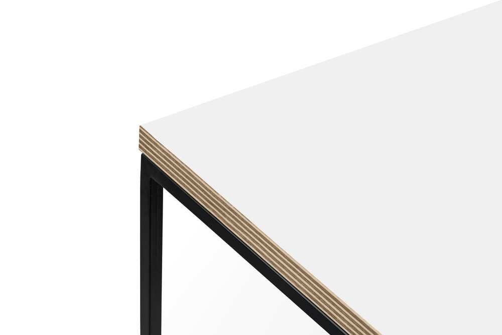 TEMAHOME - Gleam 20x20 Side Table in Pure White & Plywood / Black Lacquered Steel - 9500626579 veiw 4