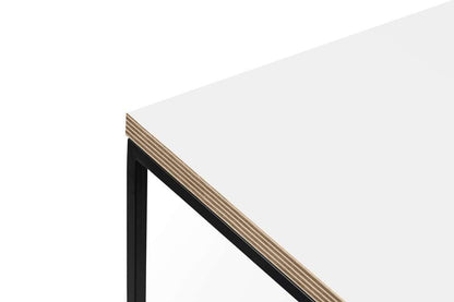 TEMAHOME - Gleam 20x20 Side Table in Pure White & Plywood / Black Lacquered Steel - 9500626579 veiw 4