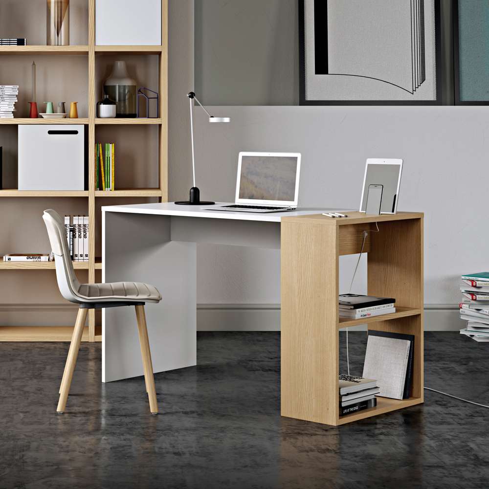 TEMAHOME - Harbour Desk in Pure White / Oak - 9500052996 veiw 6