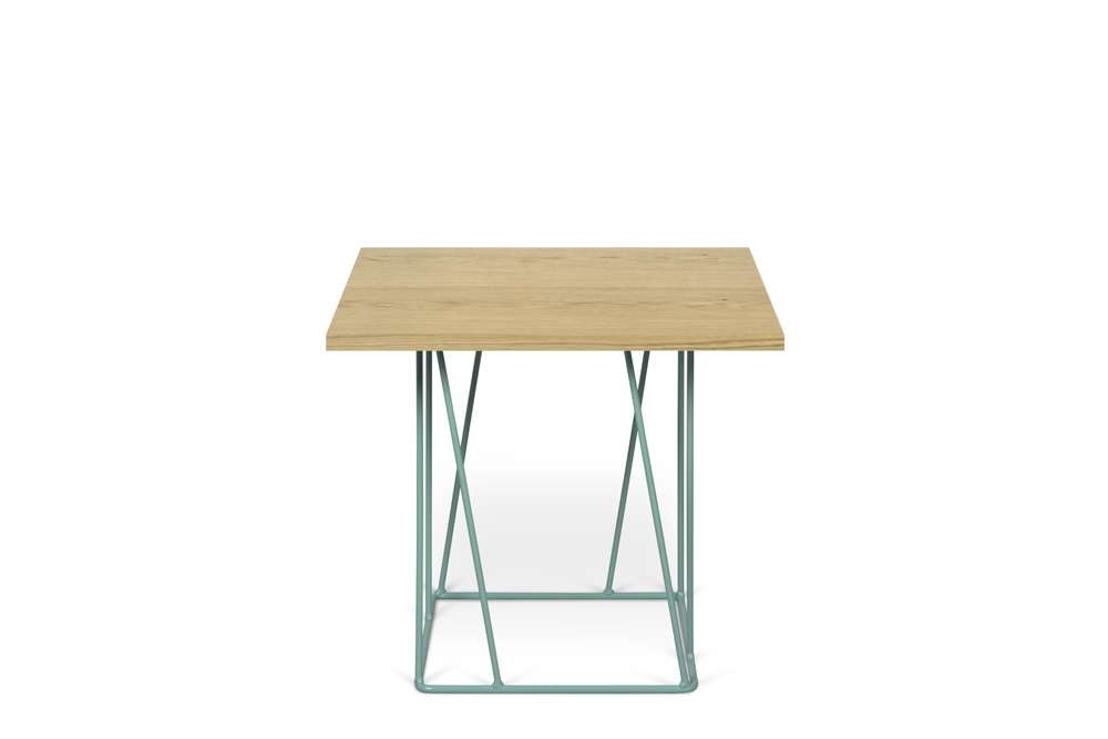 TEMAHOME - Helix 20x20 Side Table  in Oak / Sea Green Lacquered Steel - 9500626814 veiw 1