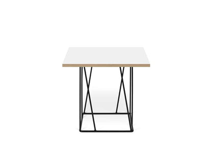 TEMAHOME - Helix 20x20 Side Table  in Pure White & Plywood / Black Lacquered Steel  - 9500626845 veiw 1