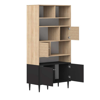 TEMAHOME - Horizon Bookshelf in Natural Oak Color / Black - X7150X0707A01 veiw 3