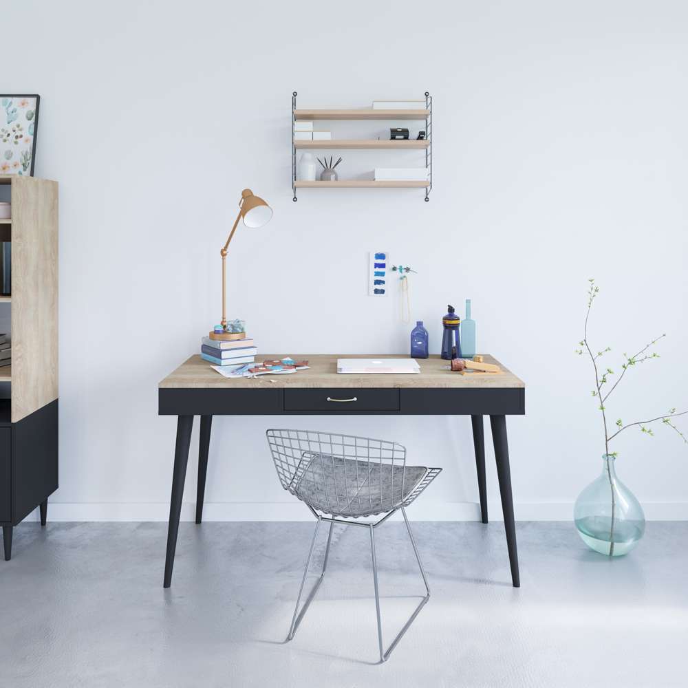 TEMAHOME - Horizon Desk in Natural Oak Color / Black - X1150X0776A41 veiw 7
