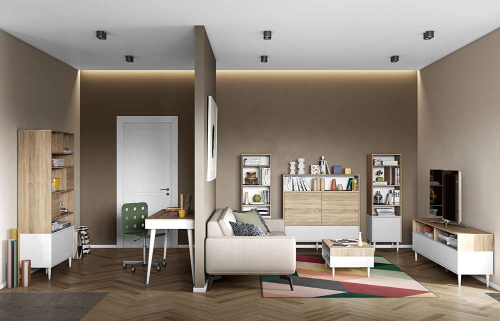 TEMAHOME - Horizon Desk in Natural Oak Color / White - X1150X0321A41 veiw 7