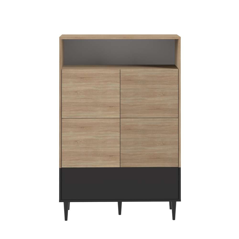 TEMAHOME - Horizon High Sideboard in Natural Oak Color / Black - X4150X0707A01 veiw 1