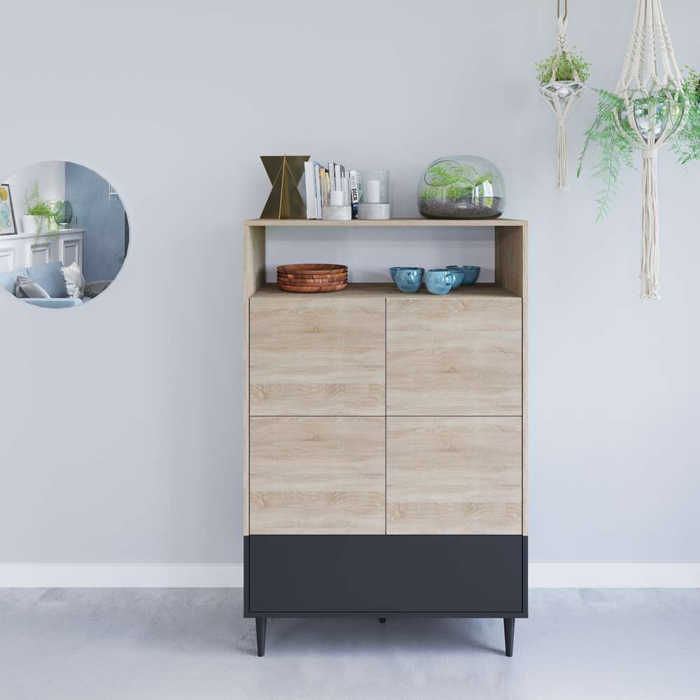 TEMAHOME - Horizon High Sideboard in Natural Oak Color / Black - X4150X0707A01 veiw 6