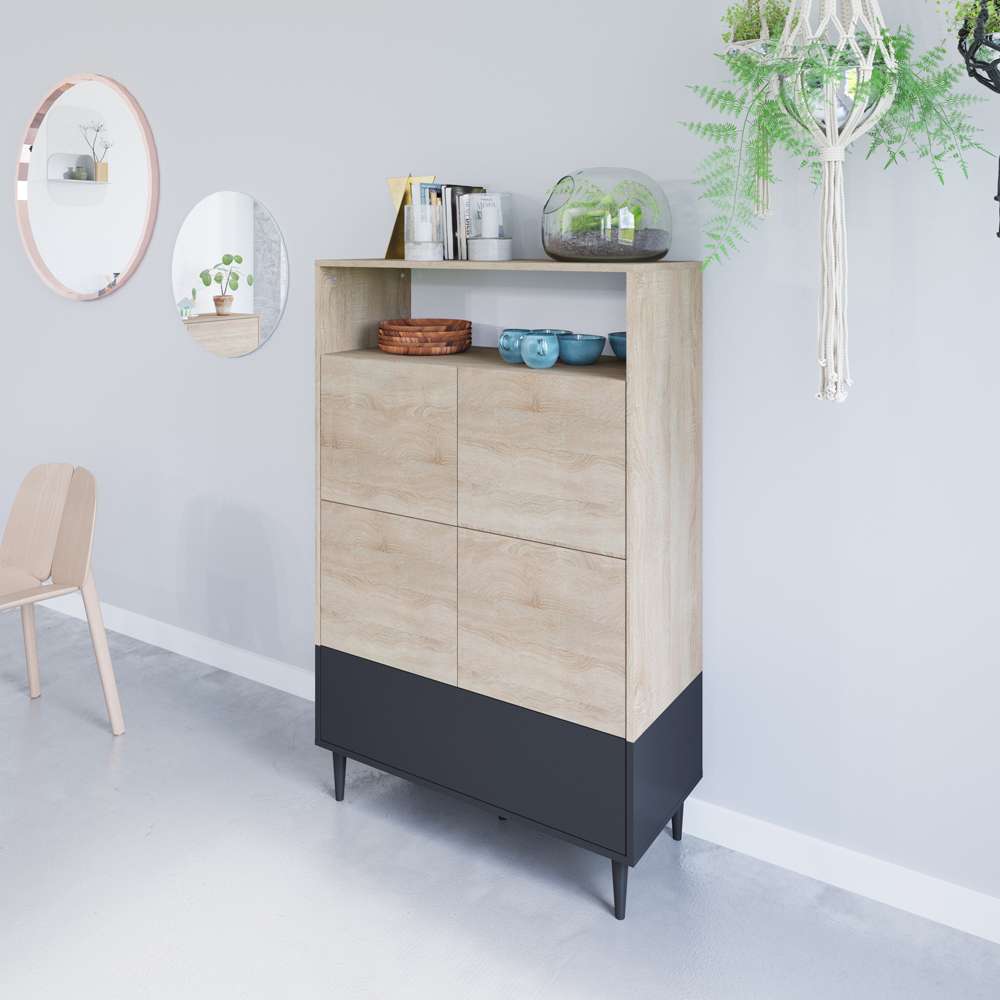 TEMAHOME - Horizon High Sideboard in Natural Oak Color / Black - X4150X0707A01 veiw 7