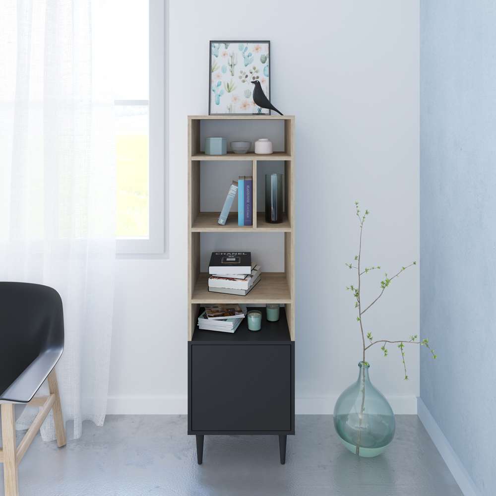 TEMAHOME - Horizon Small Bookshelf in Natural Oak Color / Black - E7151A0776A01 veiw 6