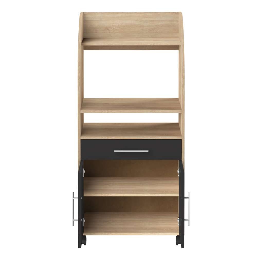 TEMAHOME - Jeanne Kitchen Trolley in Oak Color / Black - E8071A3476A80 veiw 2