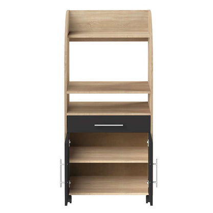 TEMAHOME - Jeanne Kitchen Trolley in Oak Color / Black - E8071A3476A80 veiw 2