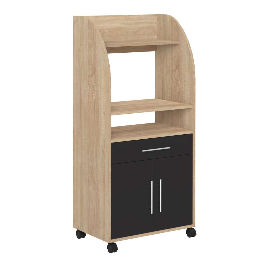 TEMAHOME - Jeanne Kitchen Trolley in Oak Color / Black - E8071A3476A80 veiw 3