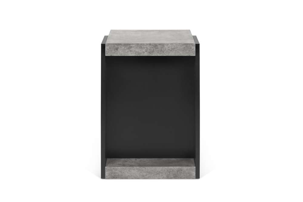 TEMAHOME - Klaus Side Table in Concrete Color / Pure Black - 9000627804 veiw 1