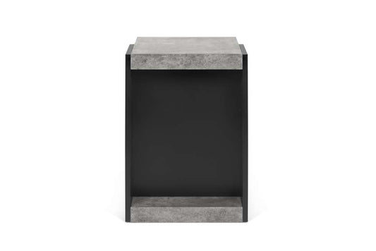 TEMAHOME - Klaus Side Table in Concrete Color / Pure Black - 9000627804 veiw 1
