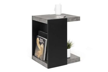 TEMAHOME - Klaus Side Table in Concrete Color / Pure Black - 9000627804 veiw 5