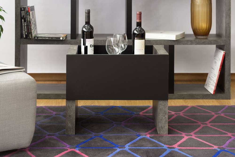 TEMAHOME - Klaus Side Table in Concrete Color / Pure Black - 9000627804 veiw 6