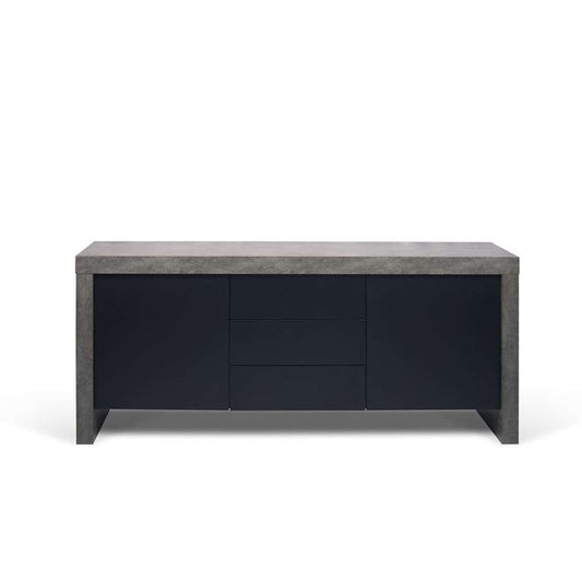 TEMAHOME - Kobe 2 Doors & 3 Drawers Sideboard in Concrete Look / Pure Black - 9500402135 veiw 1