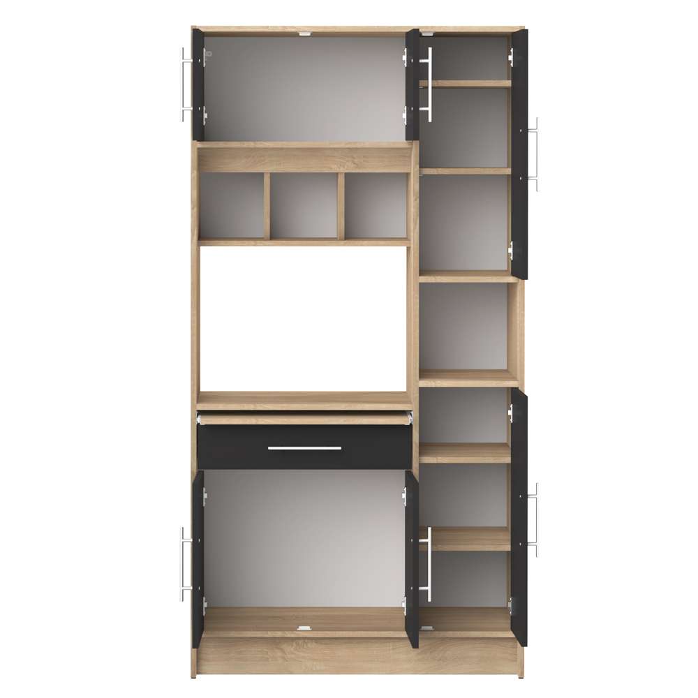 TEMAHOME - Louise Kitchen Pantry in Oak Color / Black - X8070X3476A80 veiw 2