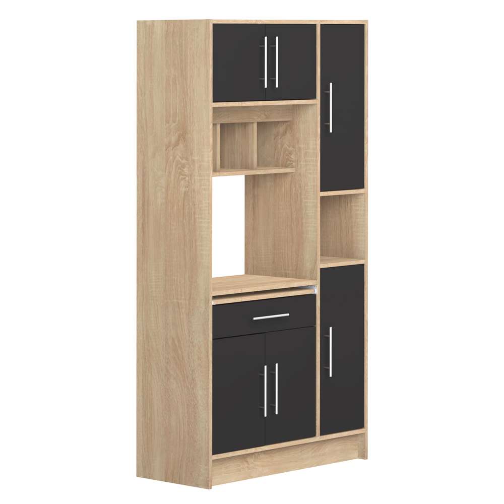 TEMAHOME - Louise Kitchen Pantry in Oak Color / Black - X8070X3476A80 veiw 3