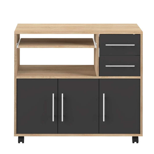 TEMAHOME - Marius Kitchen Trolley in Oak Color  / Black - E8035A3476A80 veiw 1