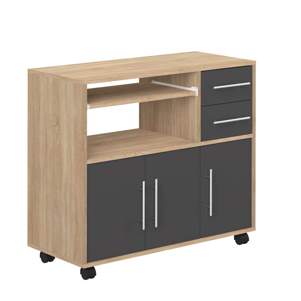 TEMAHOME - Marius Kitchen Trolley in Oak Color  / Black - E8035A3476A80 veiw 3