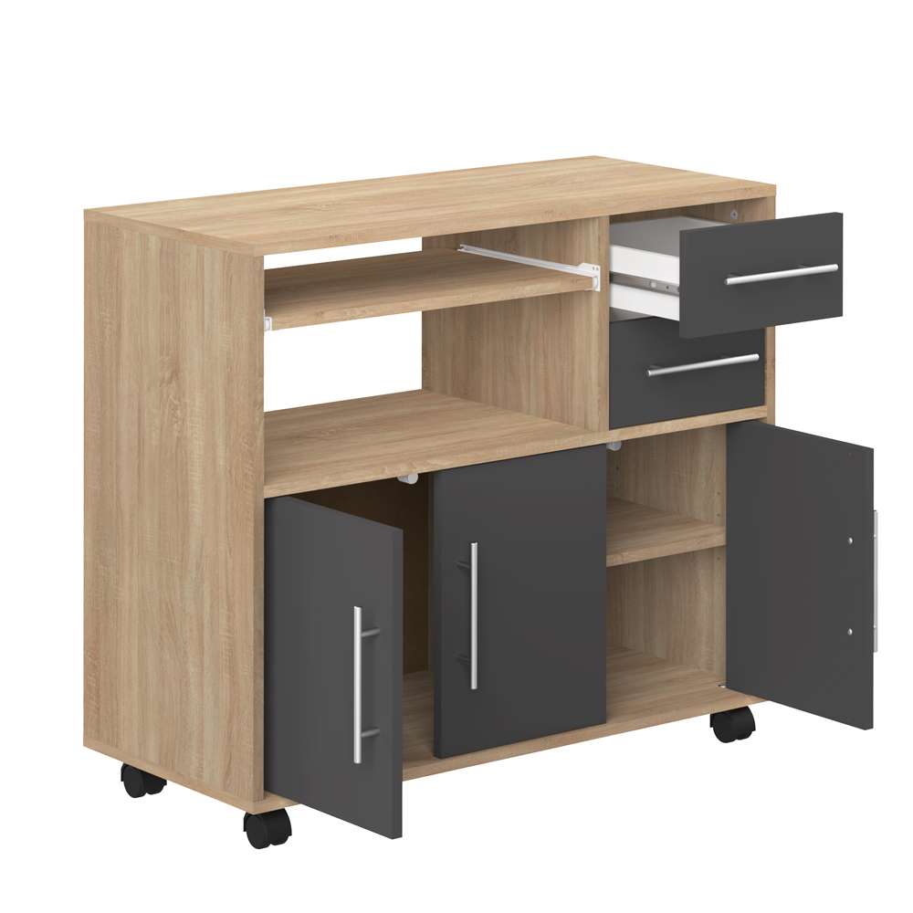 TEMAHOME - Marius Kitchen Trolley in Oak Color  / Black - E8035A3476A80 veiw 4