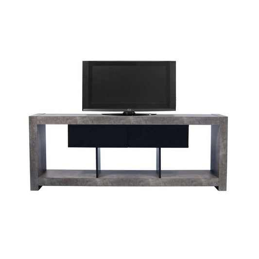 TEMAHOME - Nara Tv Bench in Concrete Look / Pure Black - 9500638787 veiw 1