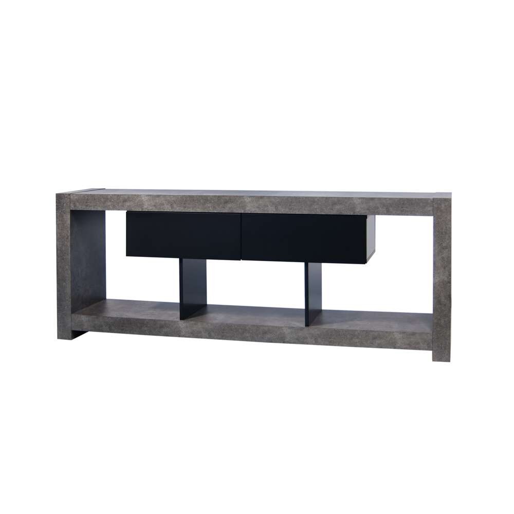 TEMAHOME - Nara Tv Bench in Concrete Look / Pure Black - 9500638787 veiw 3