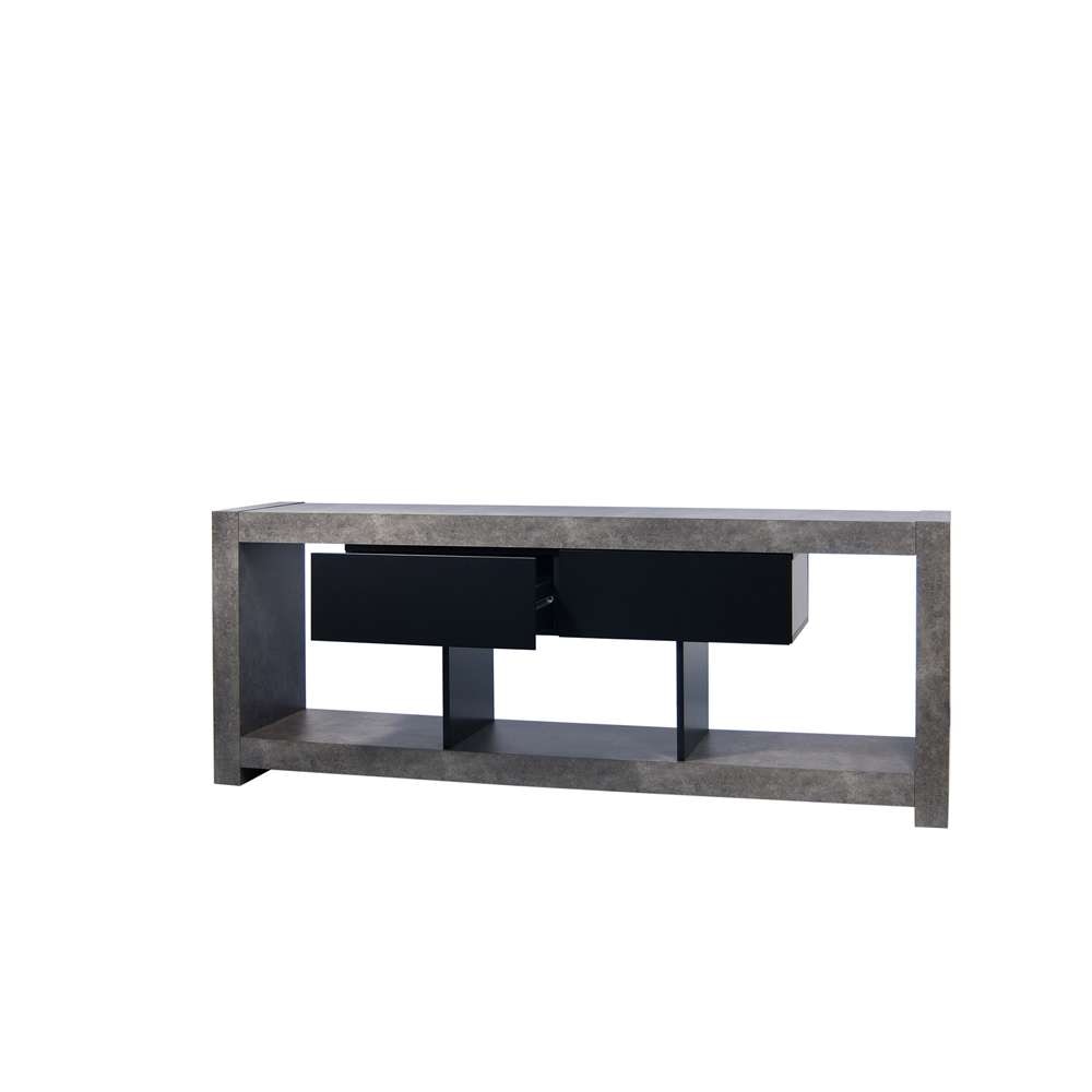 TEMAHOME - Nara Tv Bench in Concrete Look / Pure Black - 9500638787 veiw 4