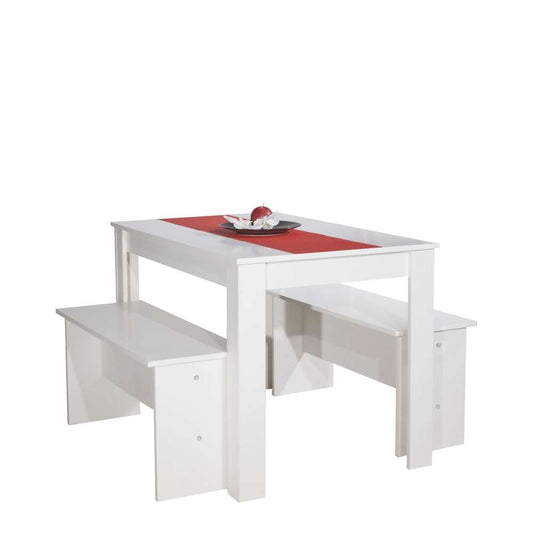 TEMAHOME - Nice Dining Table with Benches in White - E2281A2121X00 veiw 1