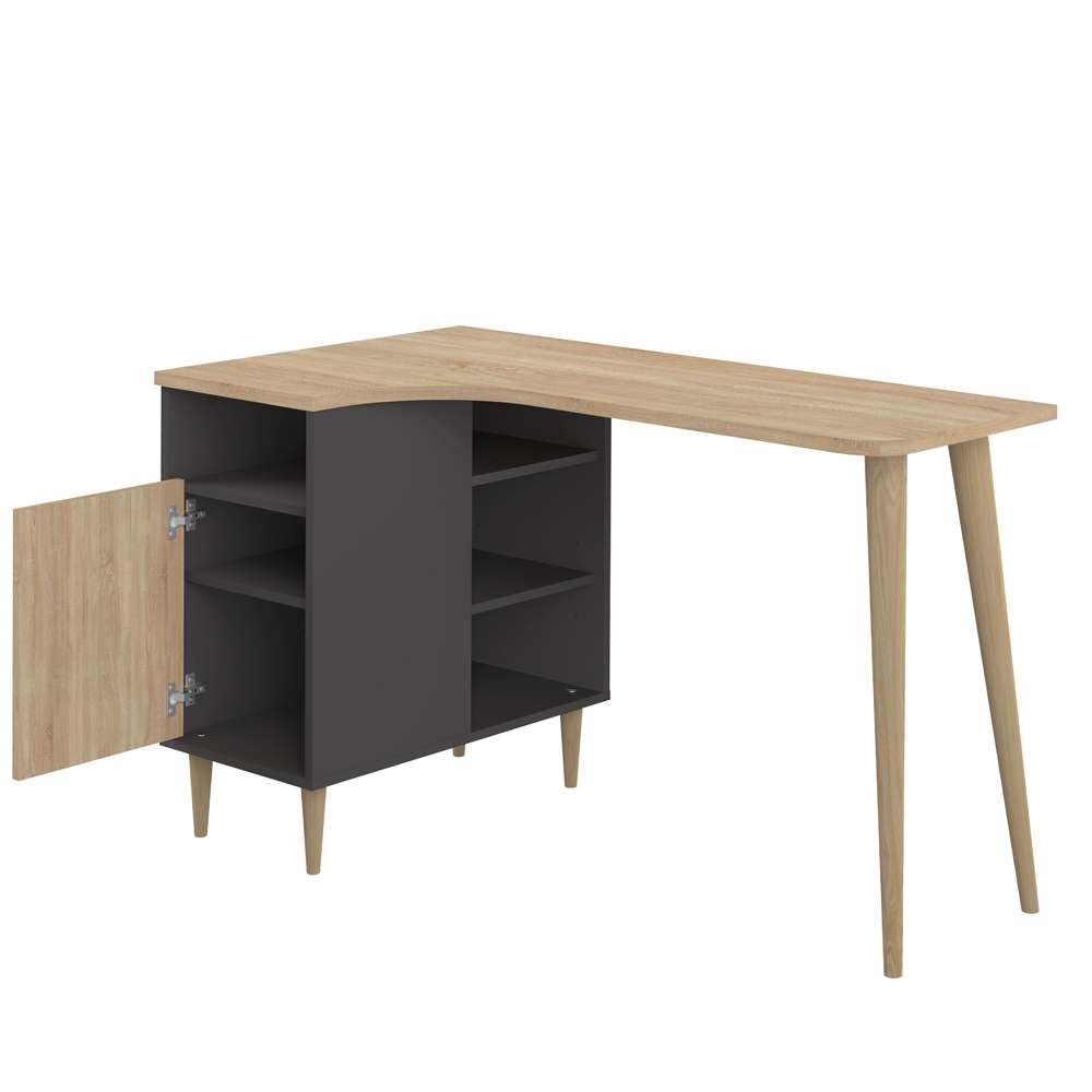 TEMAHOME - Nook Desk in Black / Natural Oak Color - X1203X6134X00 veiw 3