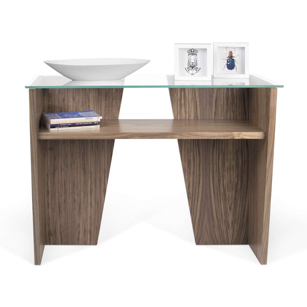 TEMAHOME - Oliva Console in Walnut / Glass Top - 9500052477 veiw 3