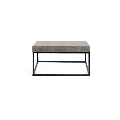 TEMAHOME - Petra 30X30 Coffee Table in Concrete Look Top / Black Legs - 9000629358 veiw 1